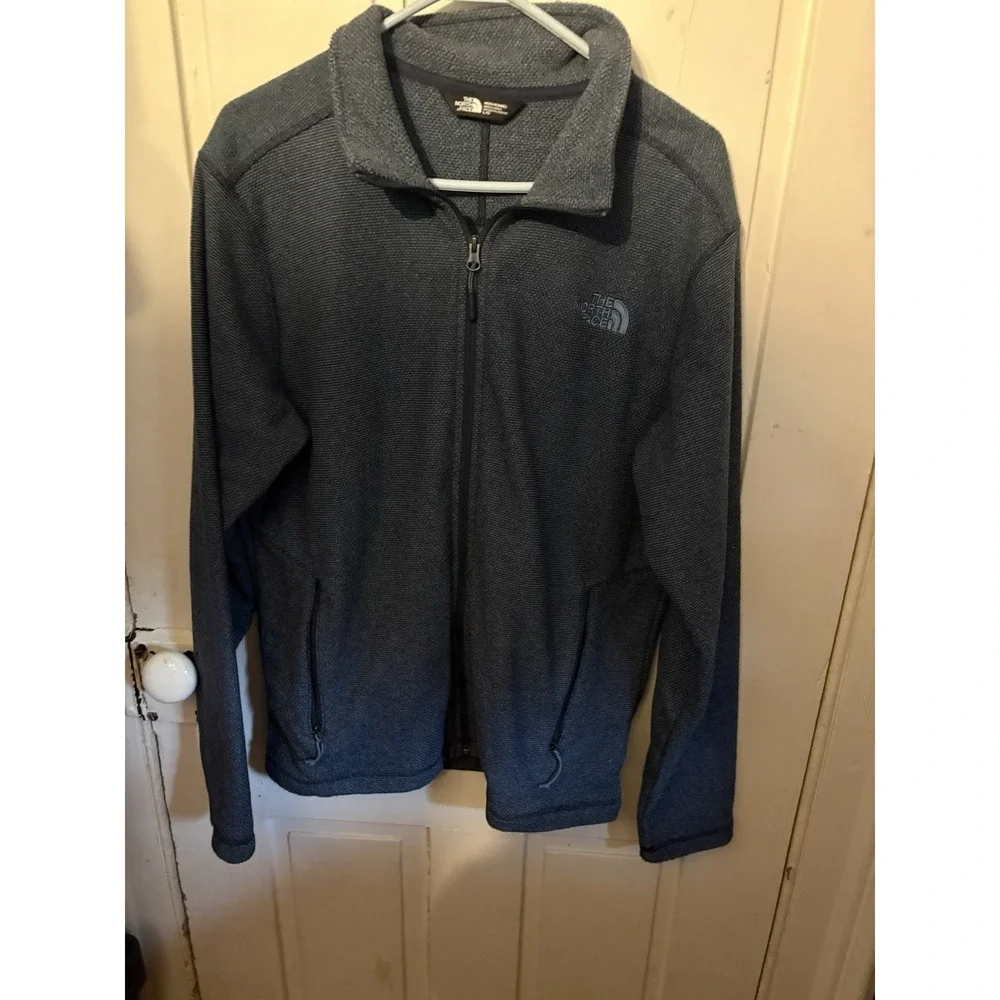 THE NORTH FACE Full Zip Fleece Jacket Mens Large Gray Outdoor Gorpcore